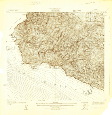 circa 1924 usgs redondo quadrangle topo palos verdes